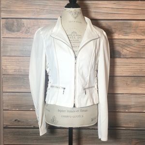 WHBM LIGHT MOTO STYLE JACKET SIZE 12